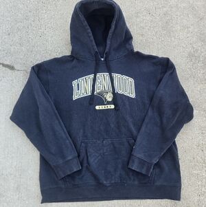 Lindenwood Men's Black Pullover Logo Hoodie Size XL